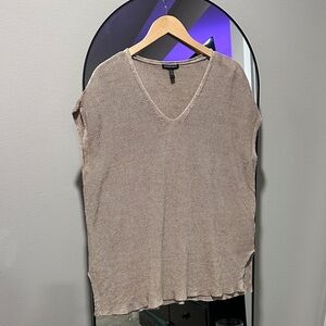 Eileen Fisher V-Neck Knit Top - Brown